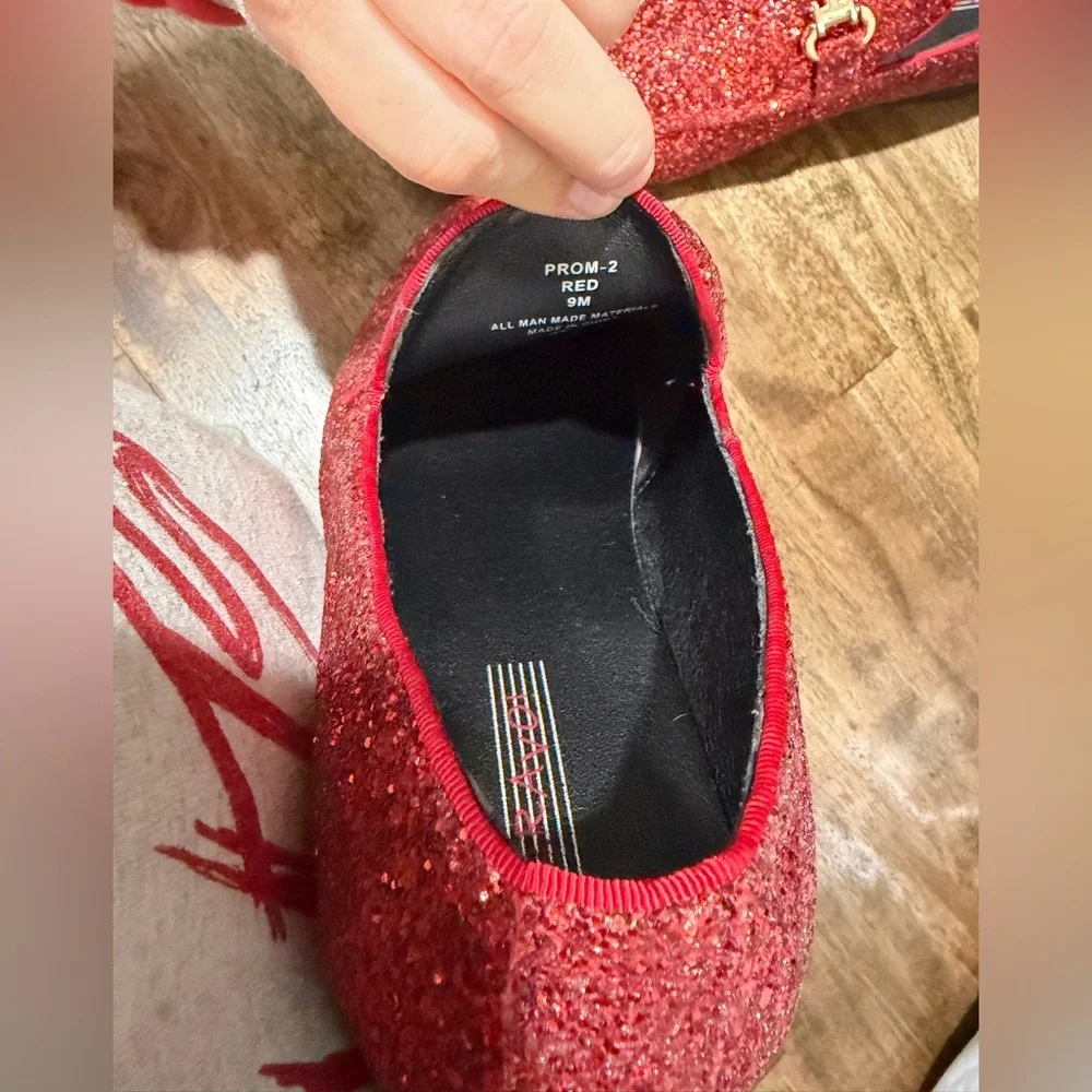 Red Glitter Loafers